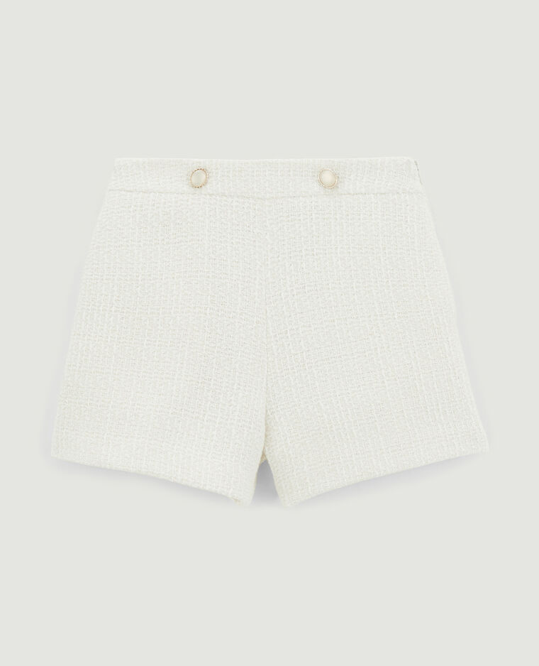 Short effet tweed blanc - Pimkie