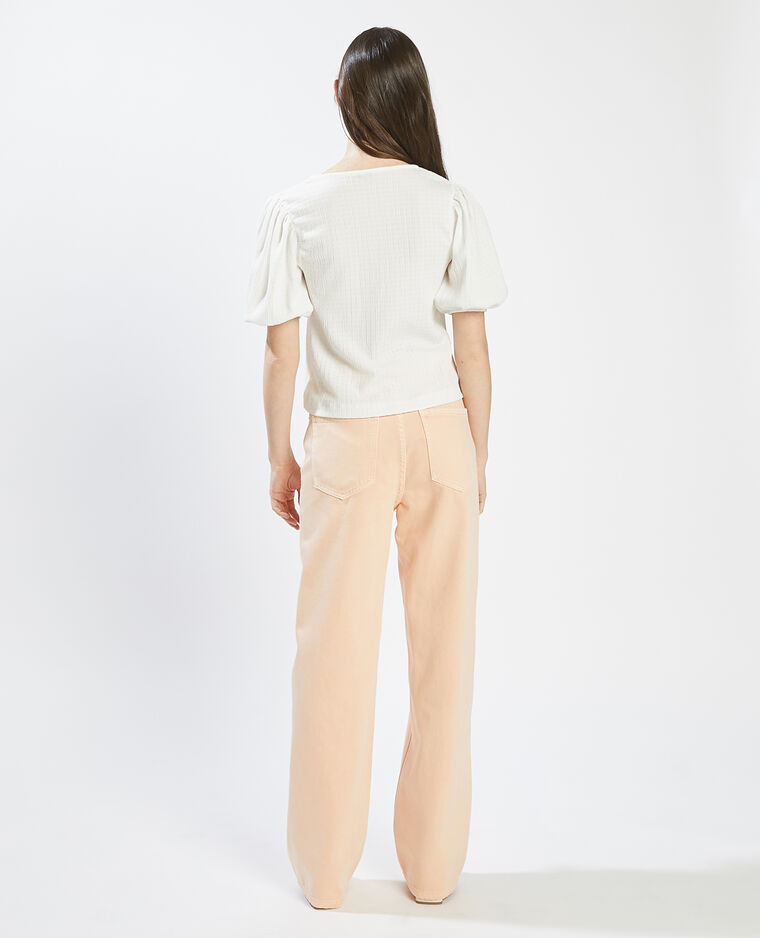 Top avec liens à nouer blanc - Pimkie