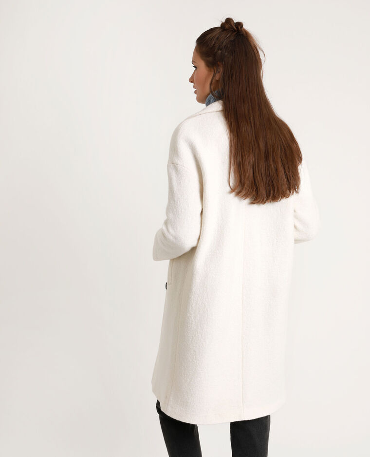 manteau femme blanc laine