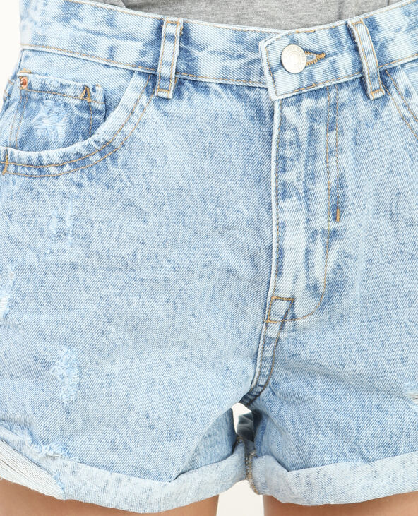 Short en jean délavé bleu clair - Pimkie