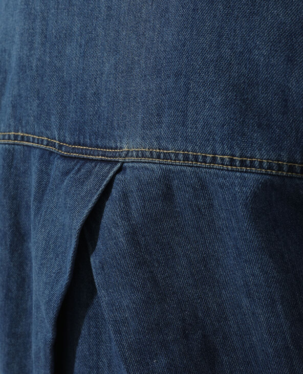 Surchemise longue en jean ceinturée bleu - Pimkie