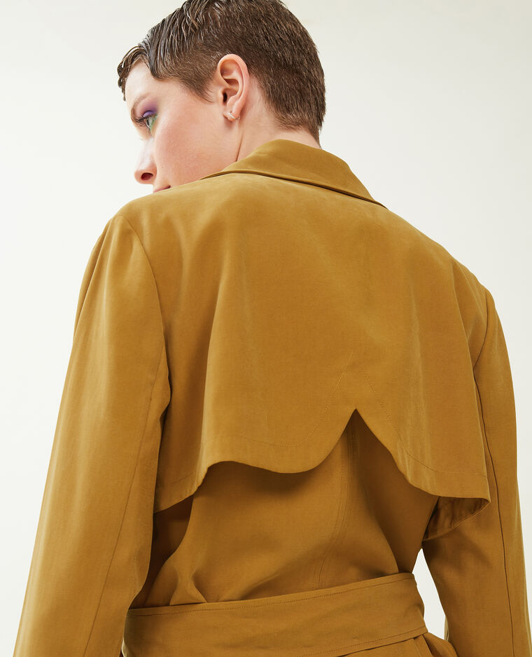 Trench long en tissu fluide camel - Pimkie