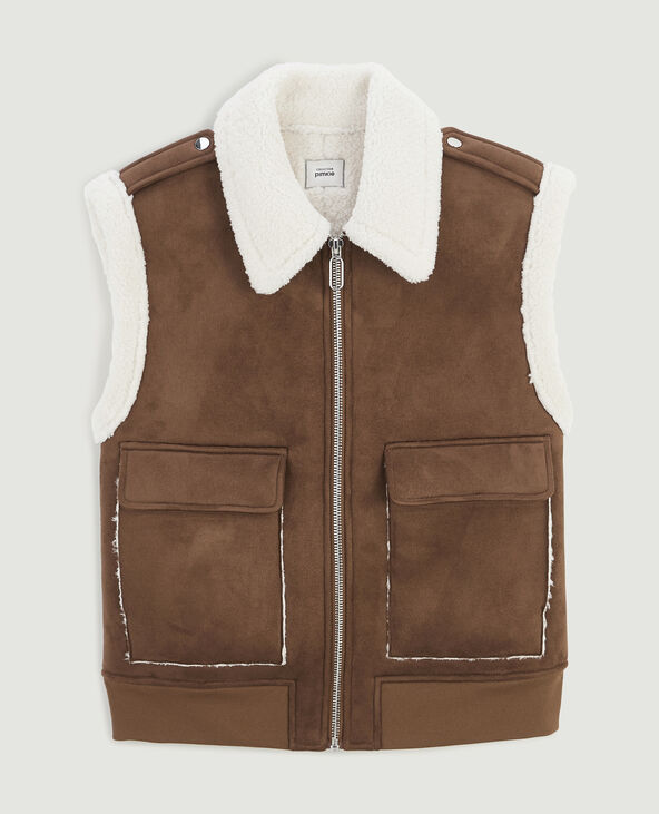 Blouson sans manches taupe - Pimkie