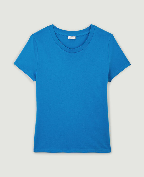 T-shirt basique col rond bleu électrique - Pimkie