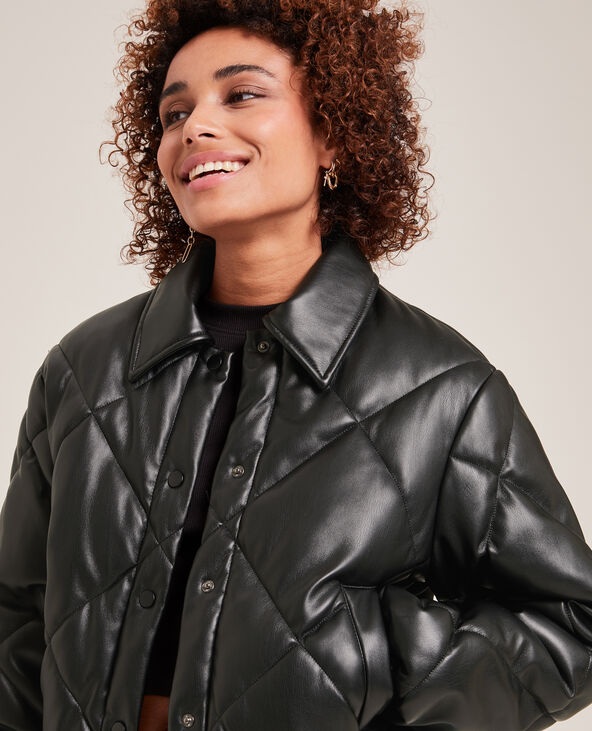 Doudoune imitation sales cuir femme
