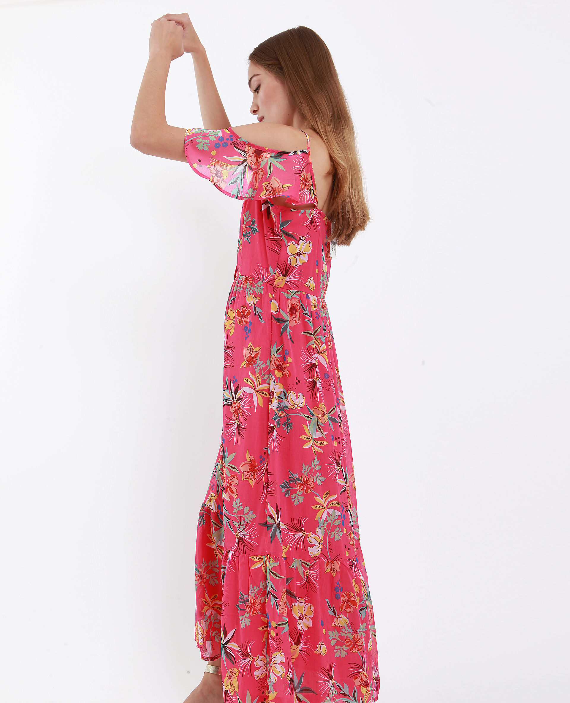robe longue rouge pimkie
