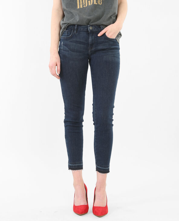 Jean skinny 7 8 taille haute bas d cousus Pimkie