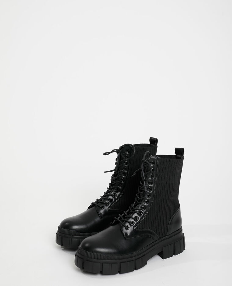 Boots en maille noir - Pimkie