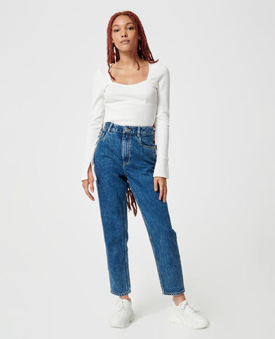 Jean taille haute bleu denim - Pimkie