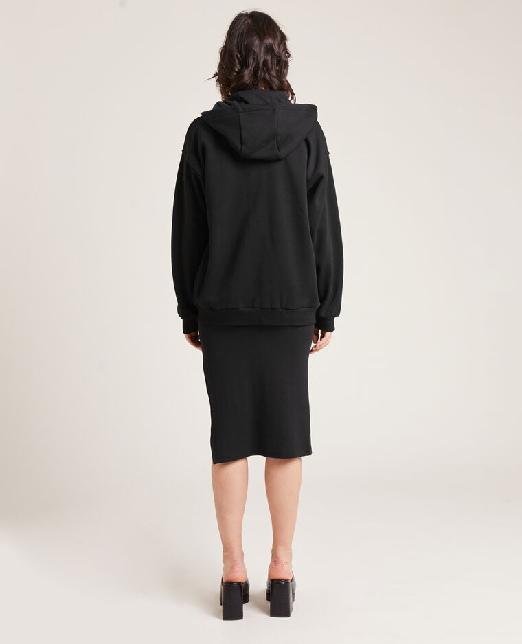 Sweat zippé avec capuche noir - Pimkie