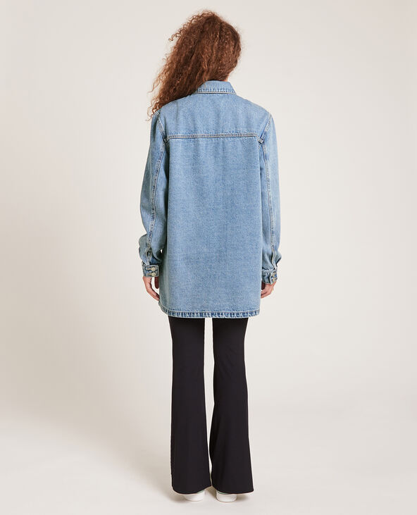 Veste longue en jean bleu clair - Pimkie
