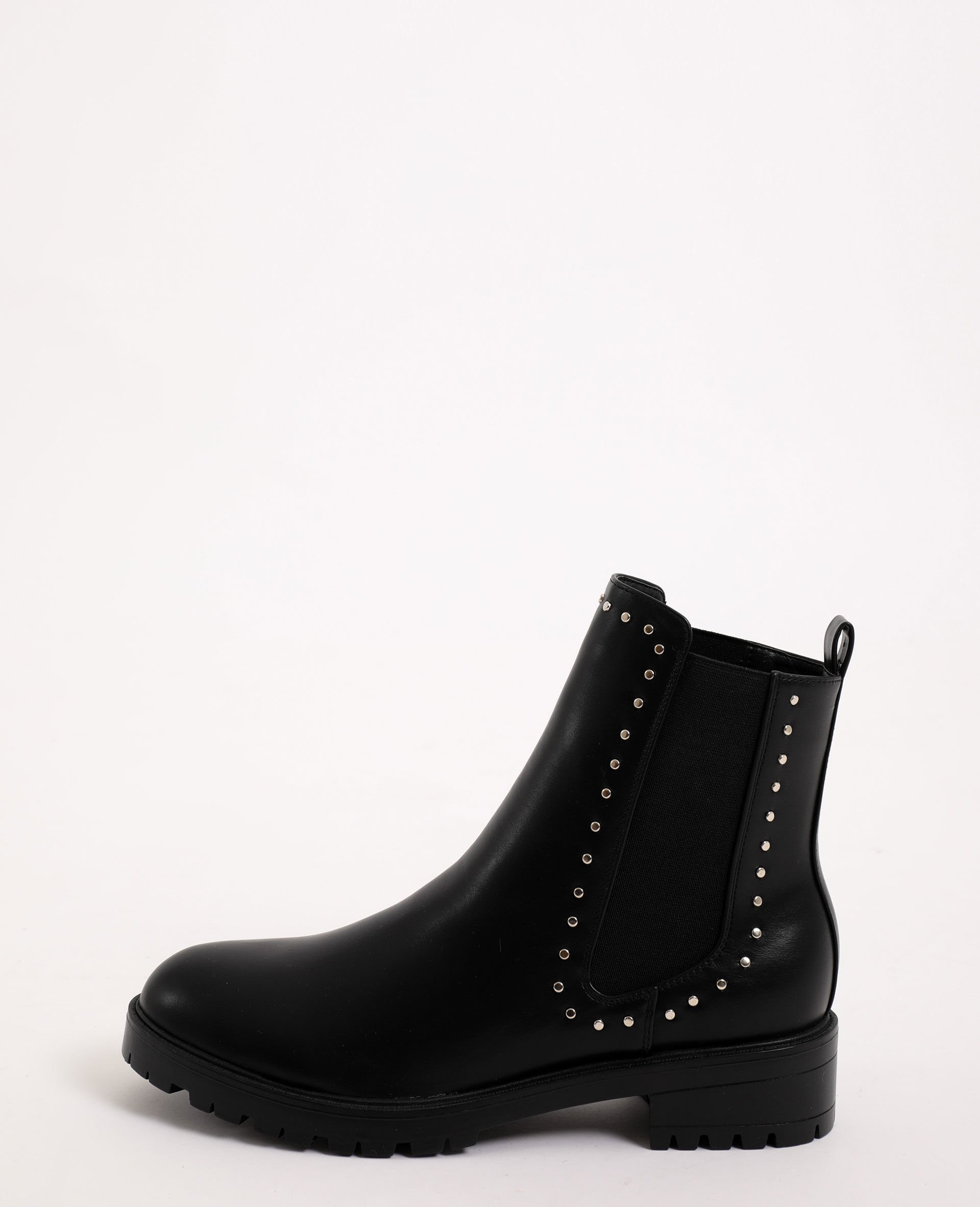 bottines noir plates