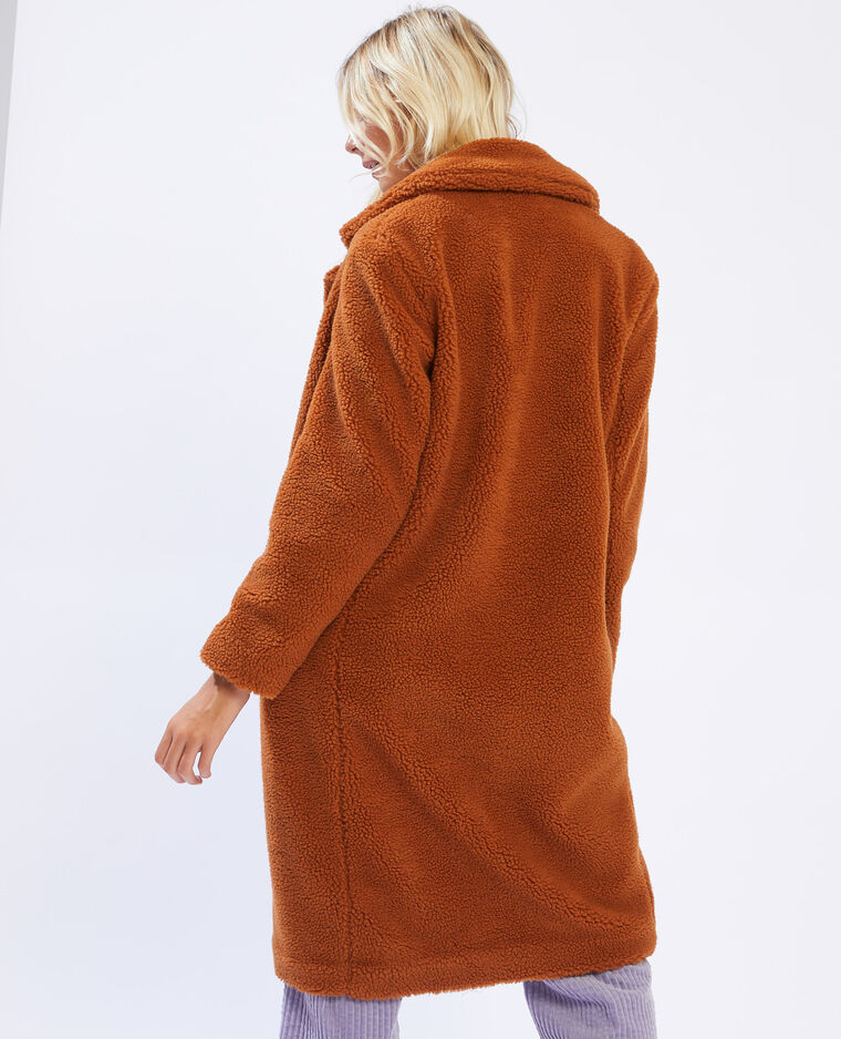 Manteau long sherpa beige - Pimkie