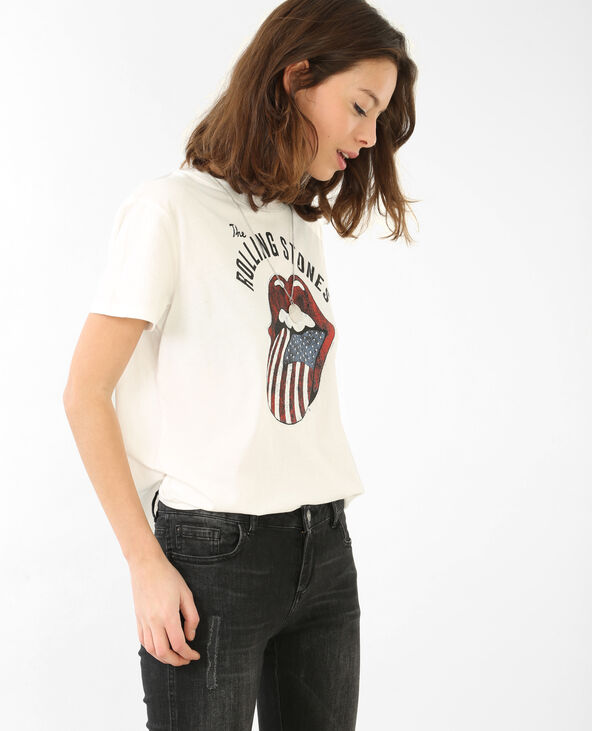 T-shirt Rolling Stones blanc - Pimkie