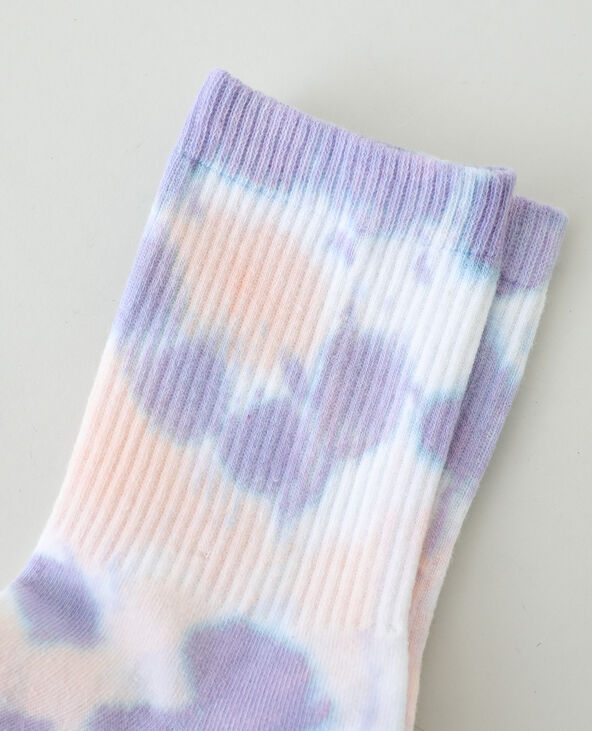 Paire de chaussettes tie and dye lilas - Pimkie