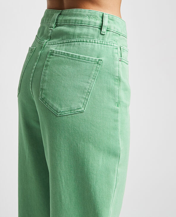 Jean wide leg couleur vert - Pimkie