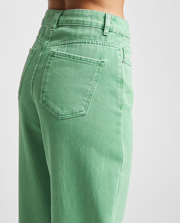 Jean wide leg couleur vert - Pimkie