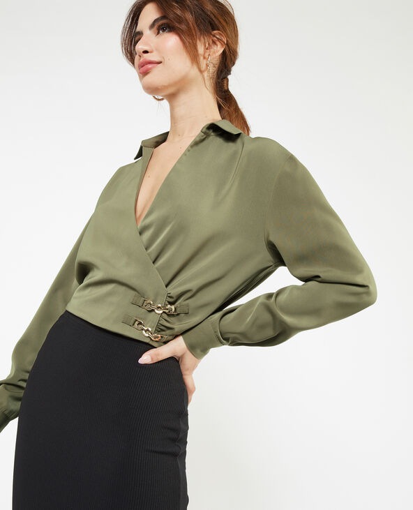 Blouse femme 2025 kaki