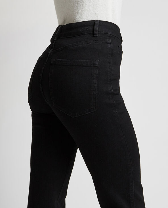 Jean flare avec fentes côtés noir - Pimkie