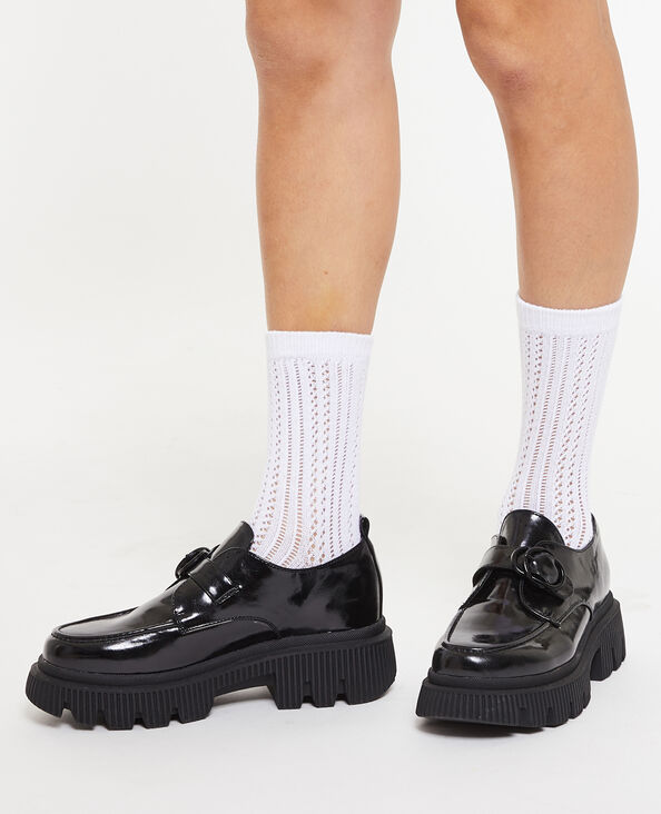 Paire de chaussettes en maille fantaisie ajourée blanc - Pimkie