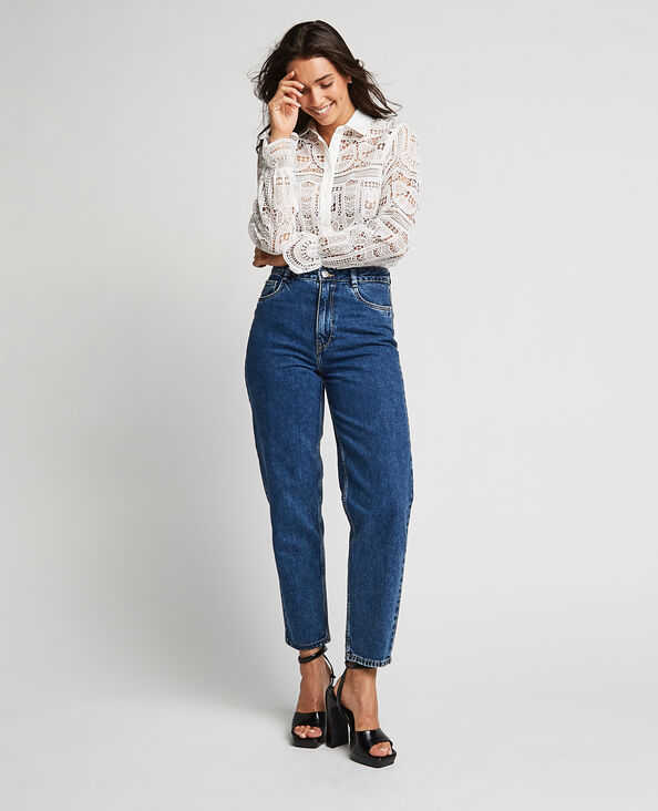 Jean mom taille haute bleu denim - Pimkie