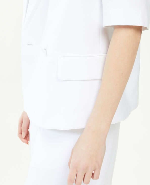 Veste blazer manches courtes blanc - Pimkie