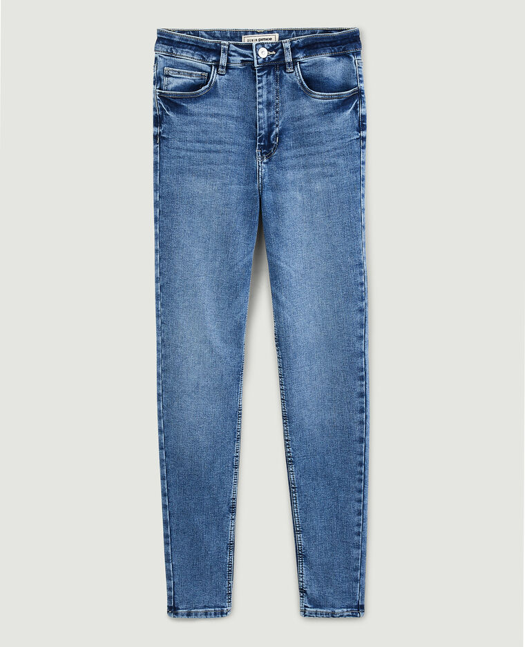 Jean skinny taille haute bleu denim - Pimkie