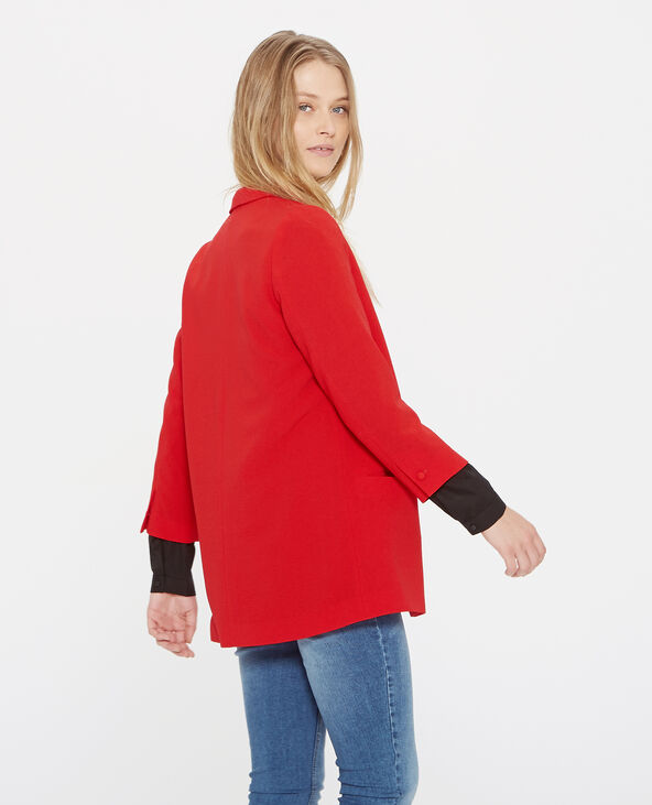 Blazer en crêpe rouge - Pimkie