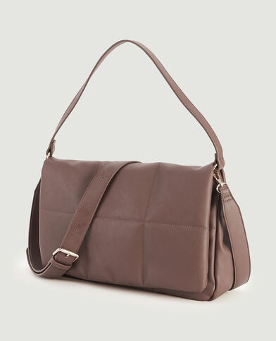 Sac simili matelassé brun - Pimkie