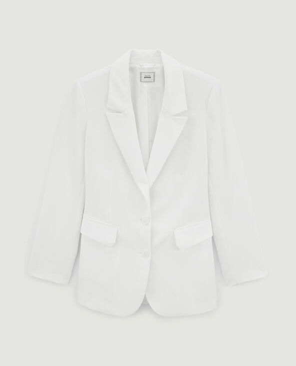 Veste blazer tissu tramé blanc - Pimkie