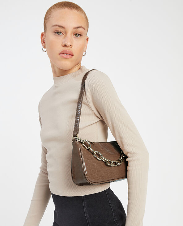 Sac baguette effet croco Pimkie