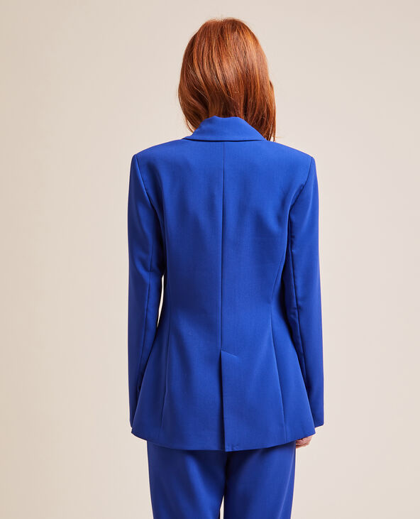 Veste blazer longue et cintrée bleu électrique - Pimkie