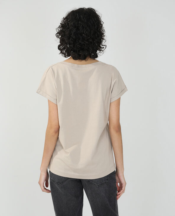 T-shirt basique oversize taupe - Pimkie