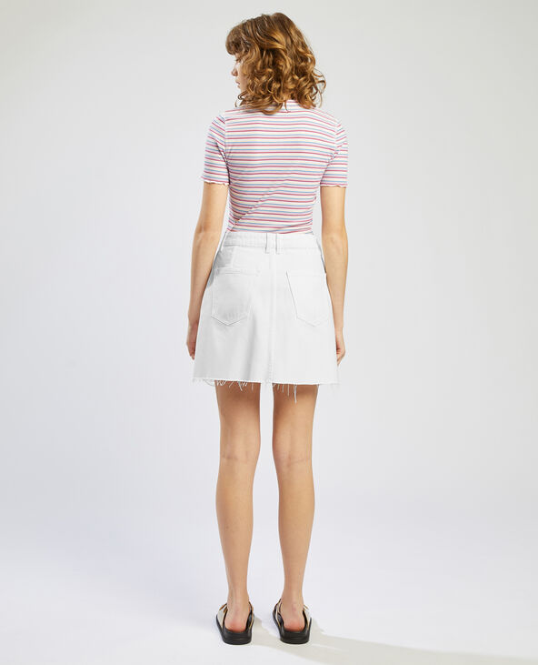Jupe en jean blanc - Pimkie