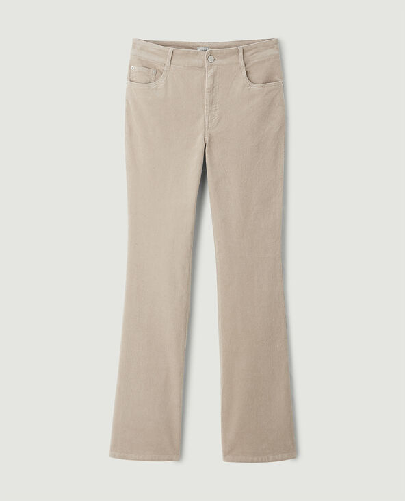 Pantalon flare en velours blanc - Pimkie