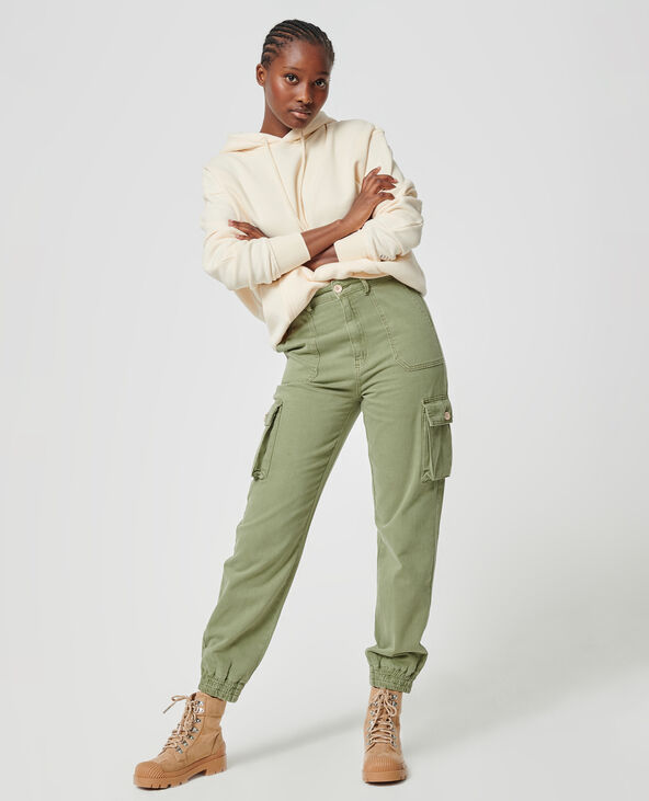 Pantalon cargo vert sale kaki