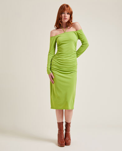 Robe longue tour de cou vert - Pimkie