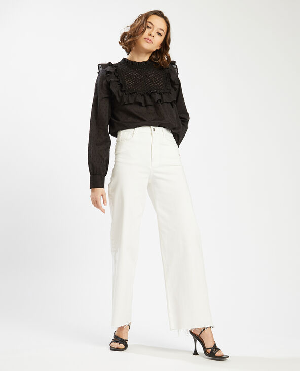 Chemisier plumetis noir deals