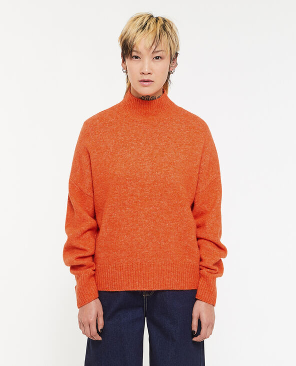 Pull oversize col montant orange - Pimkie