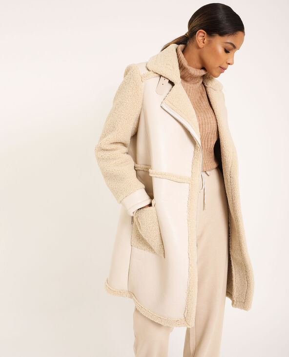 Manteau faux cuir blanc - Pimkie