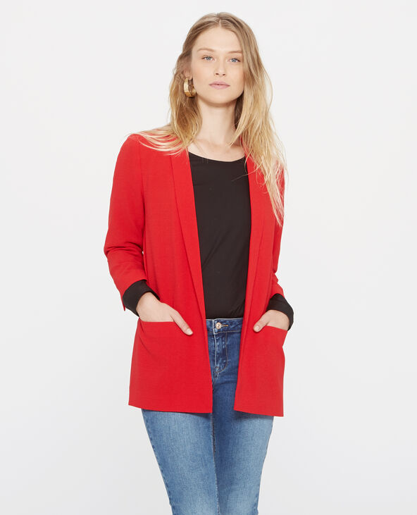 Blazer en crêpe rouge - Pimkie