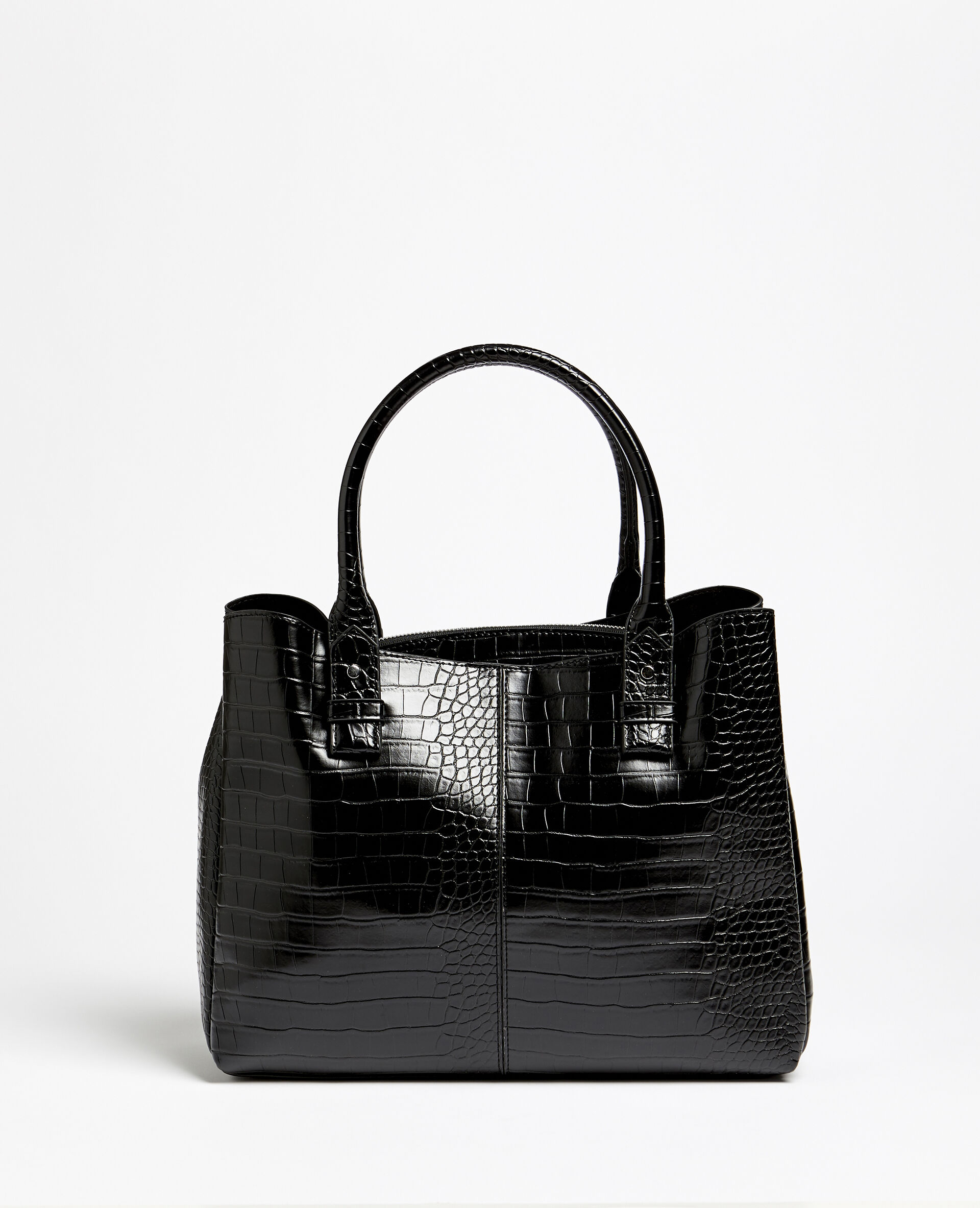 Grand sac cabas croco noir - 917871899A08 | Pimkie