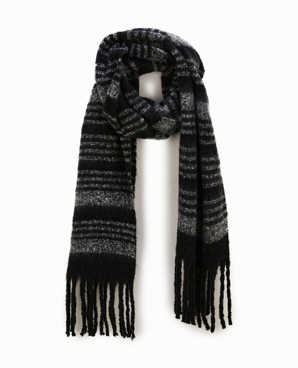 Grande écharpe en maille ultra douce noir - Pimkie