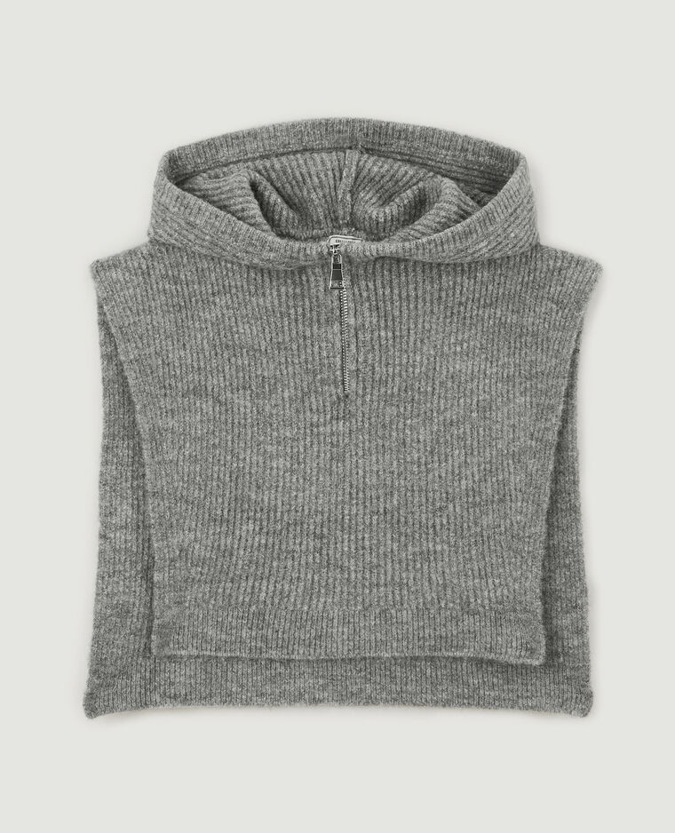 Col tricot zippé gris chiné - Pimkie