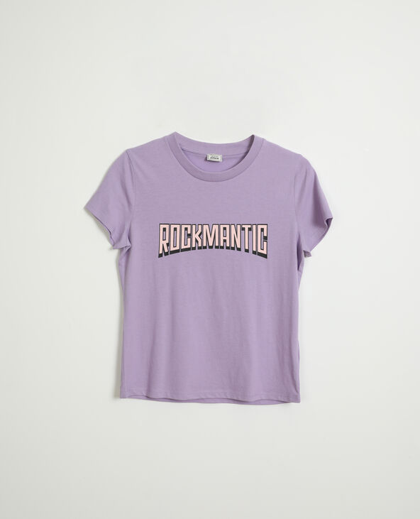 T-shirt à message violet - Pimkie