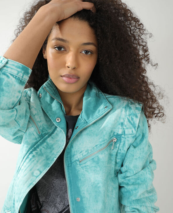 Veste longue en jean