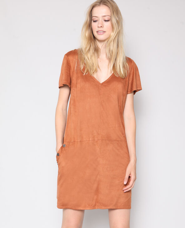 Robe en suedine sale camel