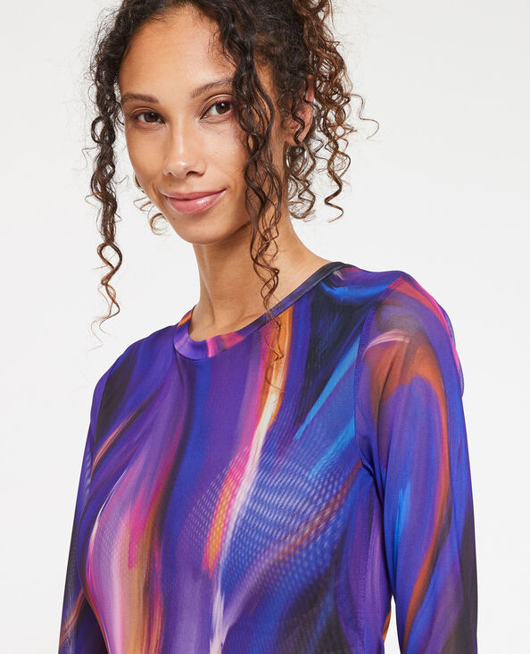 Body manches longues en tulle lilas - Pimkie