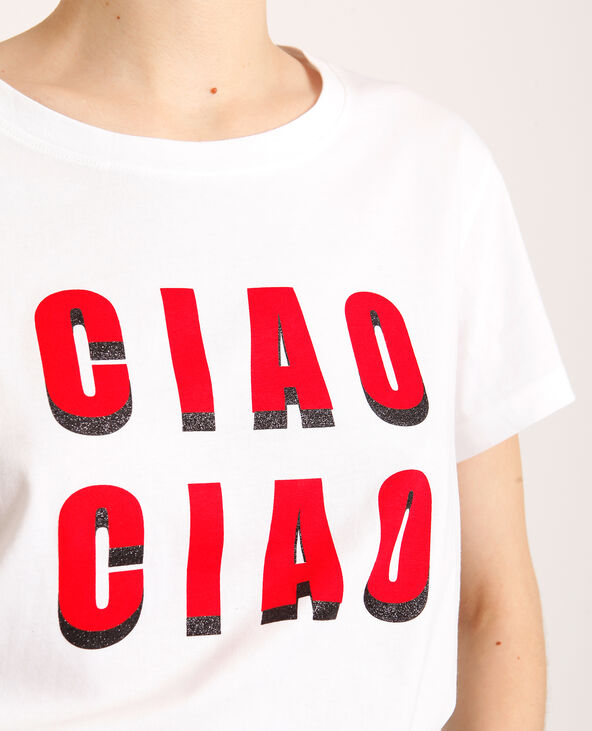 T-shirt Ciao Ciao blanc - Pimkie