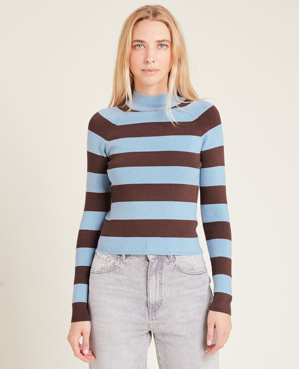 Pull fin col montant bleu - Pimkie
